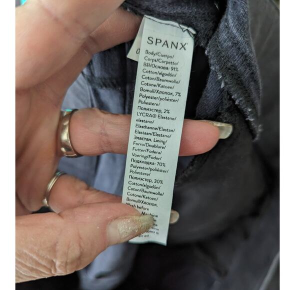 Spanx Straight Leg Jeans Vintage Black Pull-On Shaping Stretch Denim 3X Tall NWT - Picture 6 of 10